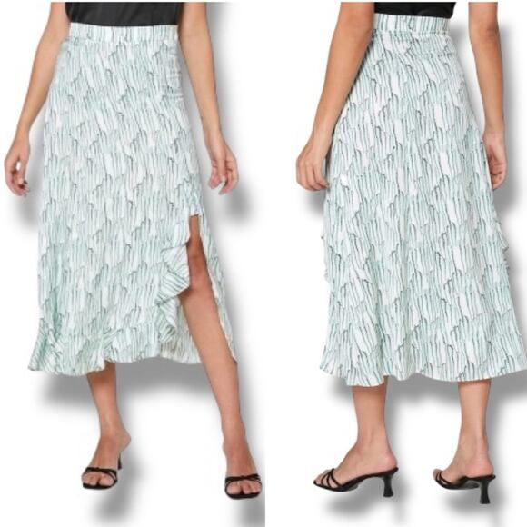 Topshop Wisteria ruffle midi skirt Women’s 8 NWT - Picture 2 of 10